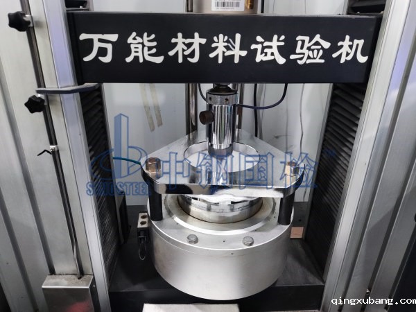 土工布顶破强力试验中