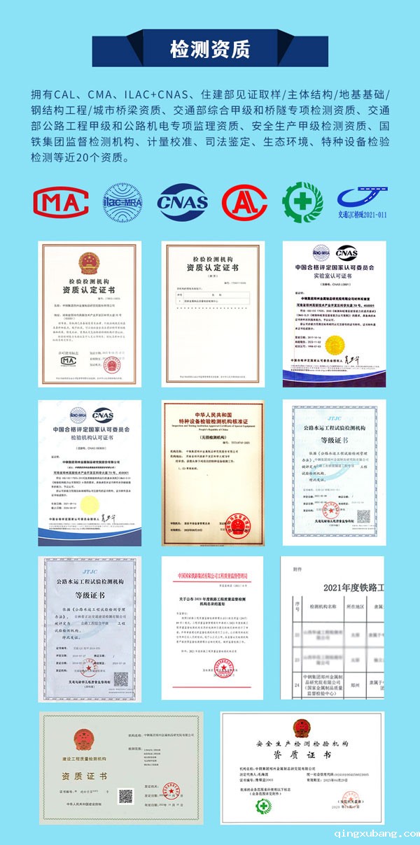 新利体育平台官网首页检测机构资质汇总